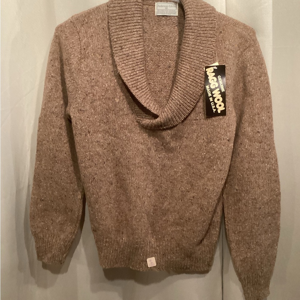 Medium Unisex Wool Tan Sweater NWT